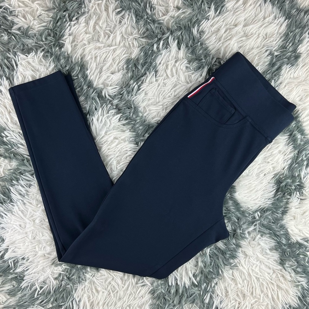 Tommy Hilfiger Women's Skinny Pants Legging Wide Band No Pockets Blue Size Small